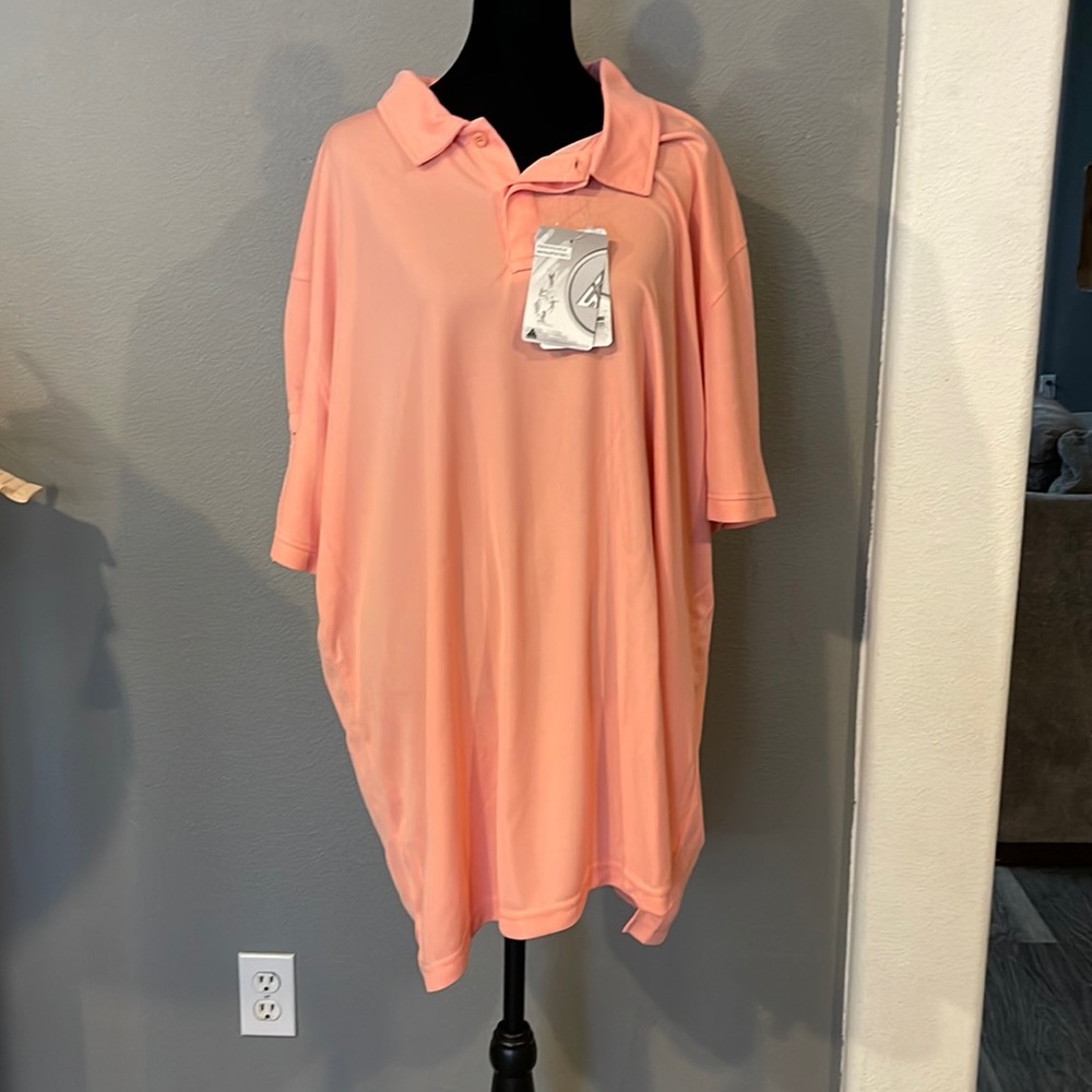 NWT salmon Pink men’s polo golf shirt